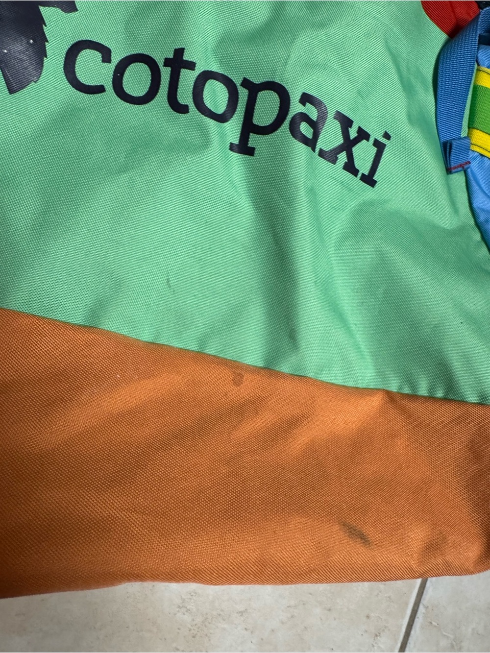 cotopaxi Multicolor Tote Bag with Orange Center and Rust Base - Picture 6 of 16